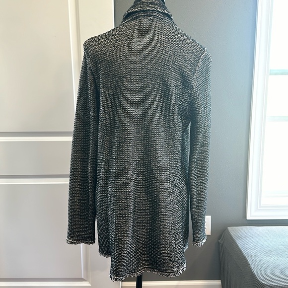 Chico’s Sweater Jacket Blazer Cardigan. Black & White. Size 1 - Picture 4 of 6